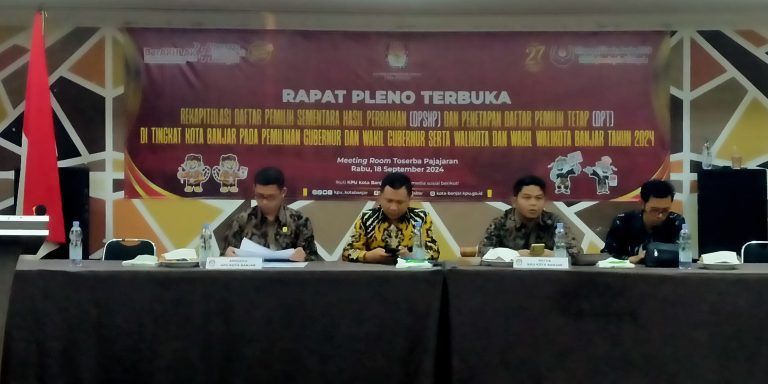 DPT untuk Pilkada Serentak 2024 di Kota Banjar Telah Ditetapkan KPU