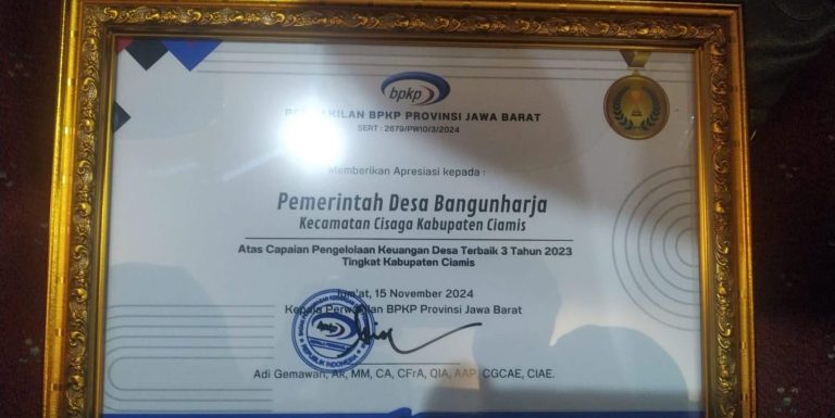 Apresiasi untuk Kinerja Perangkat Desa Bangunharja