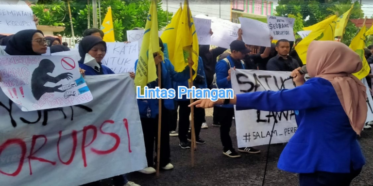 Aksi PMII di Banjar, Desak Pemkot dan DPRD Jauhi Korupsi