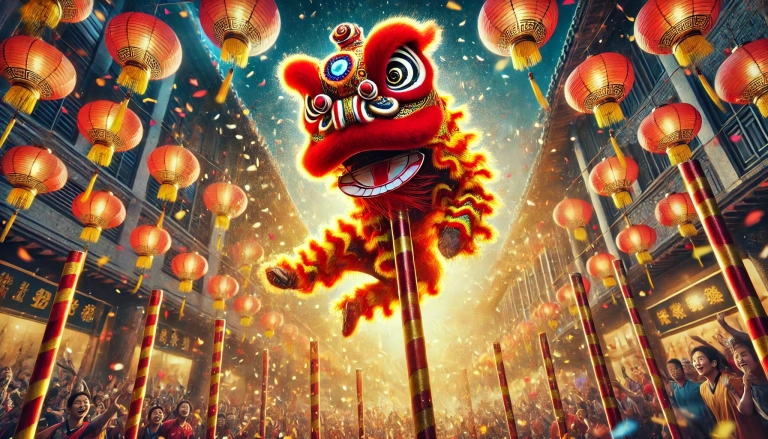 Barongsai Tonggak, Atraksi Spektakuler di Penutupan Imlek Tasikmalaya