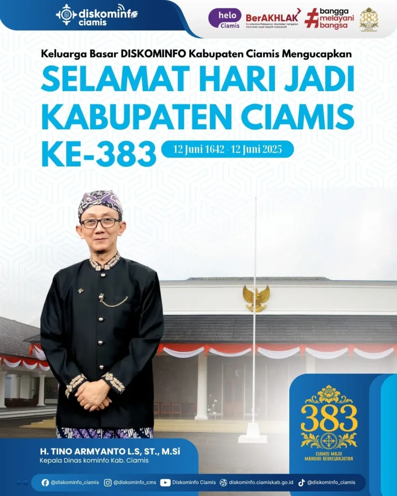 Selamat Hari Jadi Kab Ciamis Kominfo Ciamis Tino Armyanto