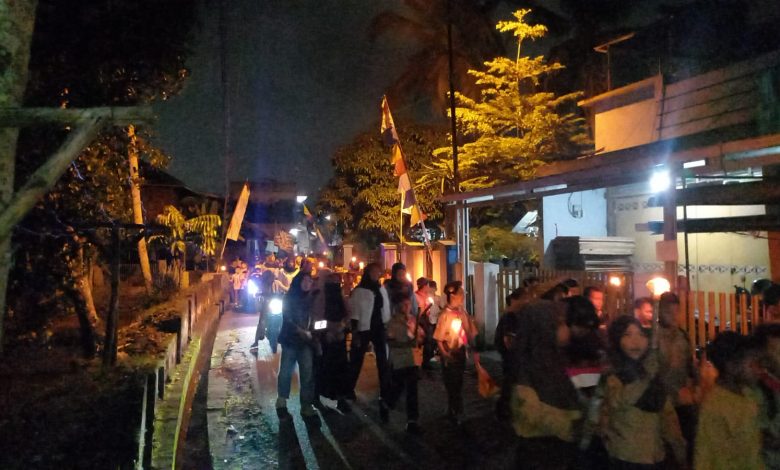 HUT Pramuka, pawai obor, SDN 1 Parakanyasag kota tasikmalaya