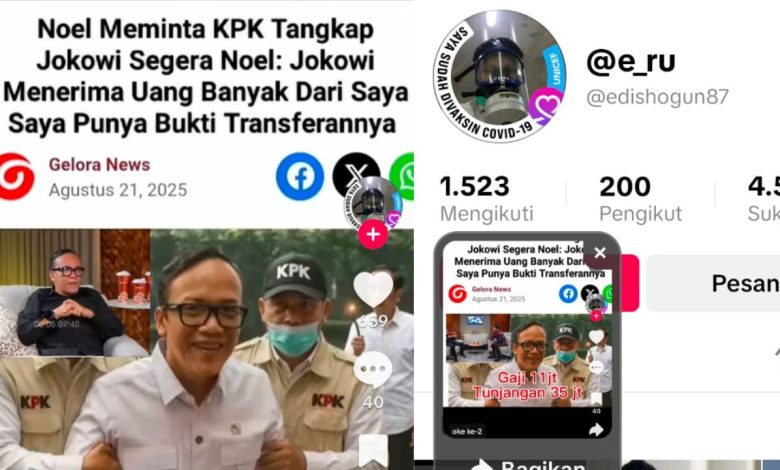 noel setor uang ke jokowi