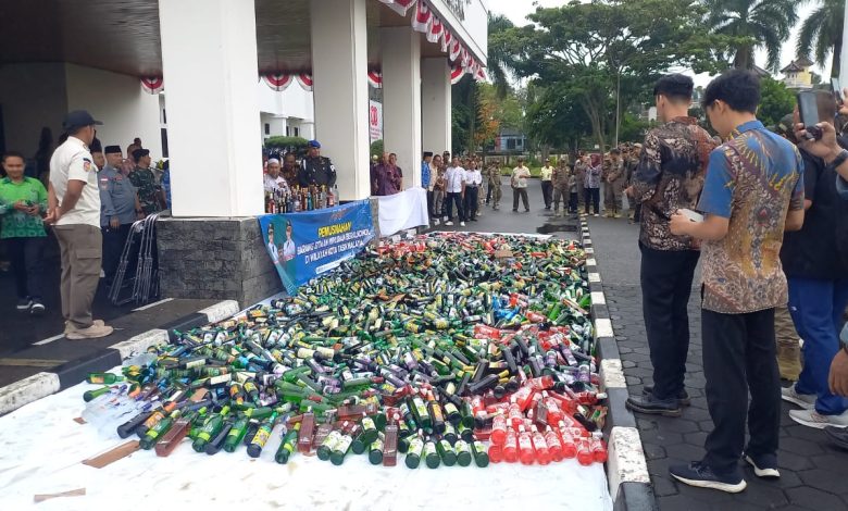 pemusnahan miras di tasikmalaya