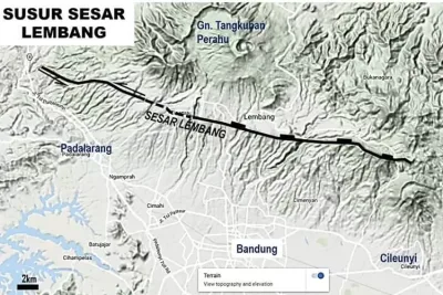 ancaman gempa sesar lembang