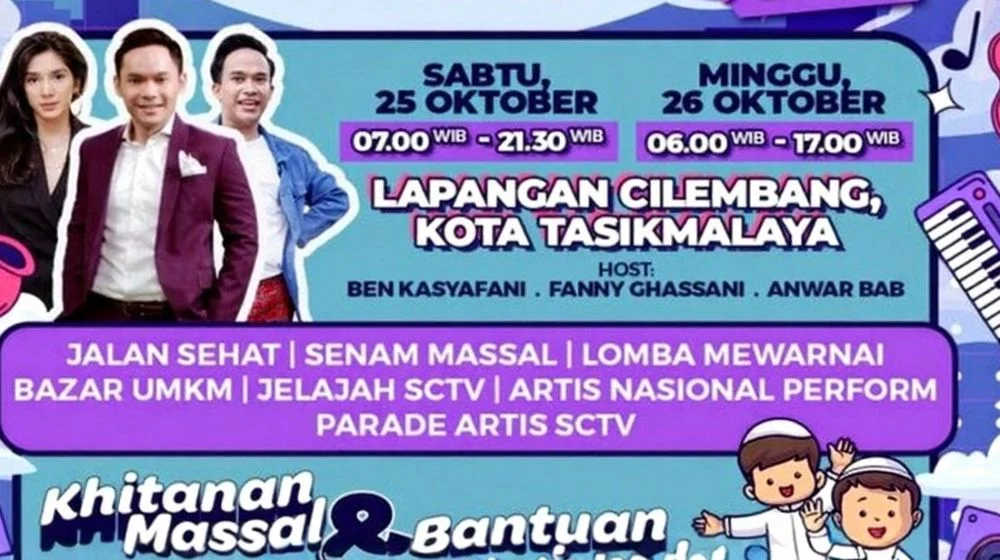 Karnaval SCTV di Puncak HUT Kota Tasikmalaya ke-24