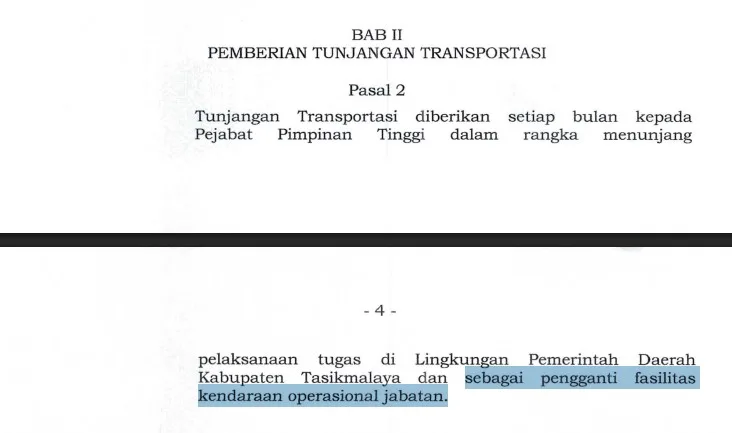 larangan fasilitas ganda pejabat