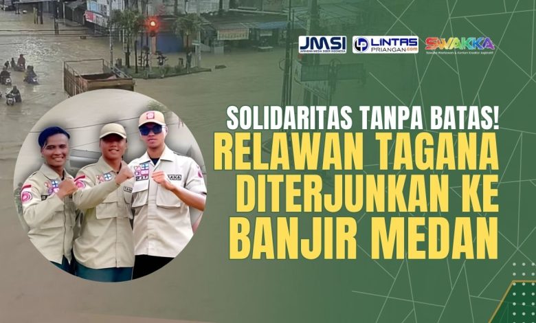 relawan tagana kabupaten tasikmalaya ke banjir medan