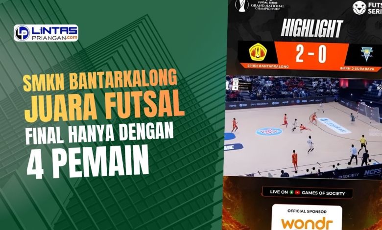 smkn bantarkalong final futsal dengan 4 pemain