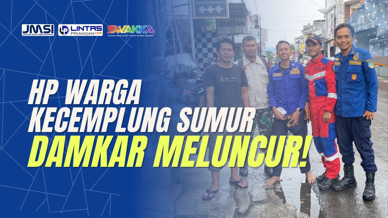 HP Warga Kecemplung Sumur, Damkar Kota Tasikmalaya Meluncur