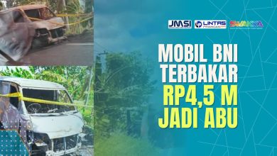 Mobil Pengangkut Uang Terbakar