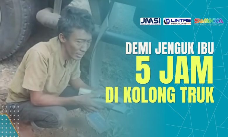 Pria Ini Nekat Menyusup di Kolong Truk Demi Menjenguk Ibu Sakit