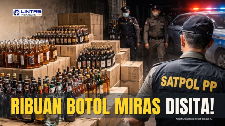 Ancaman Nataru: Ribuan Botol Miras di Kota Tasikmalaya Disita Aparat