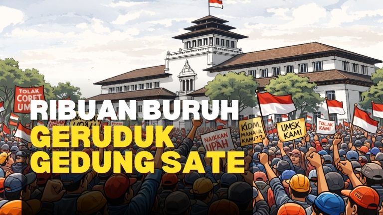KDM Coret UMSK, Ribuan Buruh Geruduk Gedung Sate Hari Ini