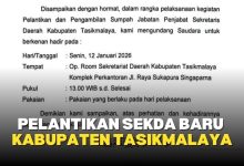 pelantikan sekda baru kabupaten tasikmalaya