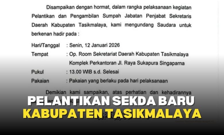 pelantikan sekda baru kabupaten tasikmalaya