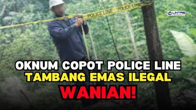 Police Line Tambang Emas Ilegal di Karangjaya