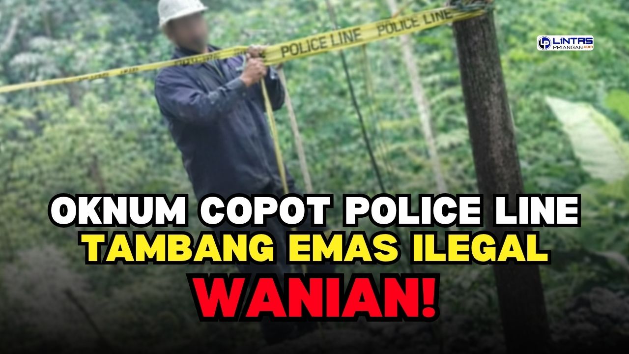 Police Line Tambang Emas Ilegal di Karangjaya