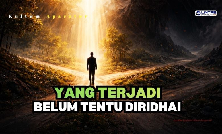 yang terjadi belum tentu diridhai