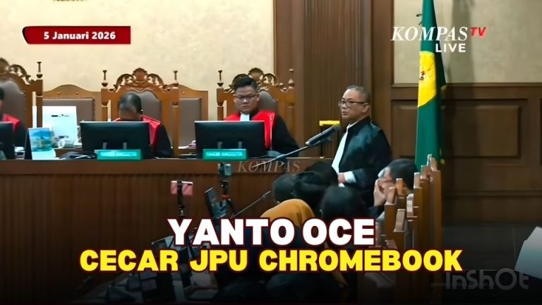 Nyaris Tanpa Teks, Yanto Oce Cecar JPU di Persidangan Nadiem