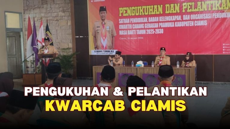 Lantik dan Kukuhkan Satuan Pendidikan Kwarcab Ciamis, Ini Harapan Nanang Permana
