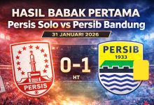 Hasil Babak Pertama Persis Solo vs Persib Bandung | 31 Januari 2026