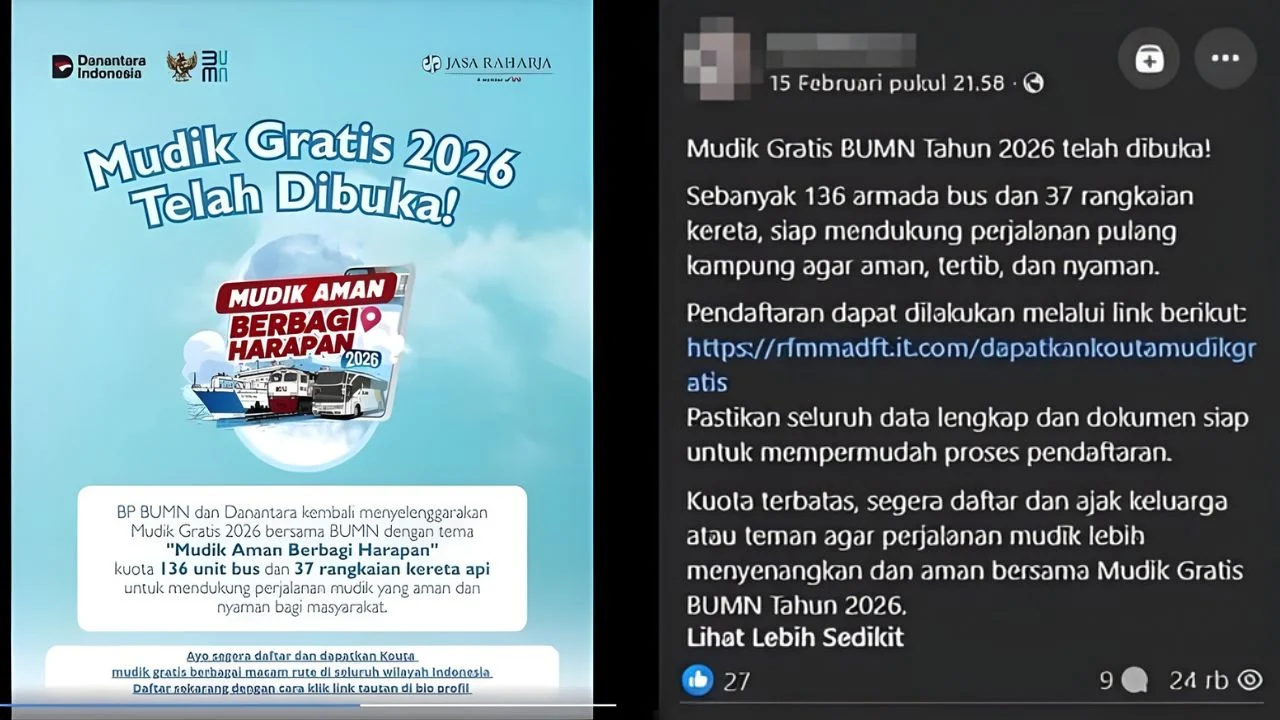 Beredar Tautan Pendaftaran Mudik Gratis BUMN 2026 [Cek Fakta]