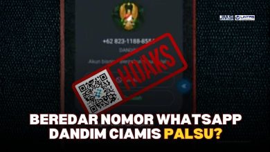 Waspada! Nomor WhatsApp Dandim Ciamis Ini Ternyata Palsu [Cek Fakta]