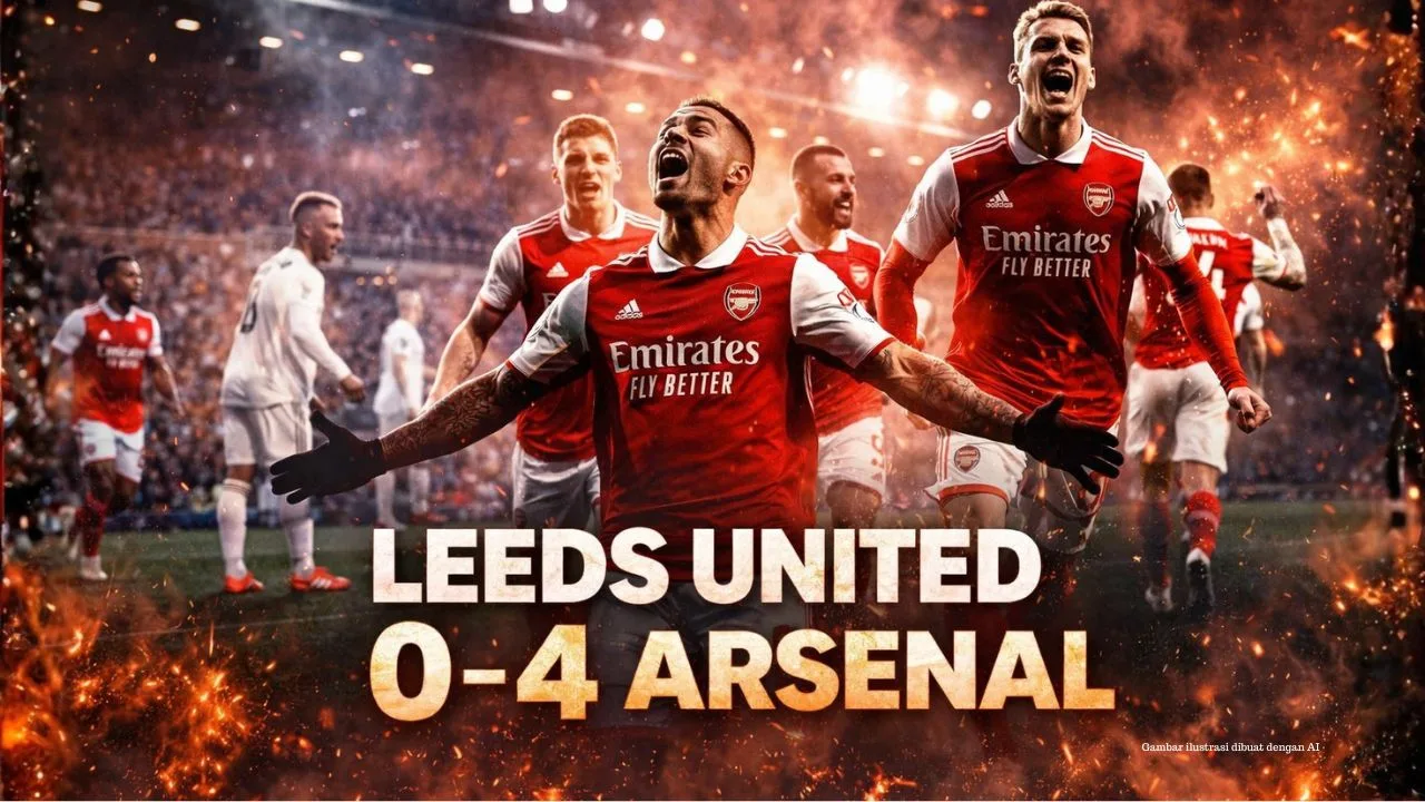 Leeds United vs Arsenal: The Gunners Ngamuk, Pesta Gol di Elland Road