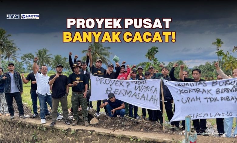 Disegel Warga Tasikmalaya Proyek Pusat Dikerjakan Asal-Asalan