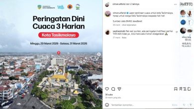 IG Wali Kota Tasikmalaya Posting Prakiraan Cuaca