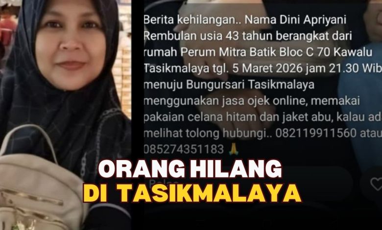 Orang Hilang di Tasikmalaya Dalam Perjalanan Ojol Kawalu-Bungursari