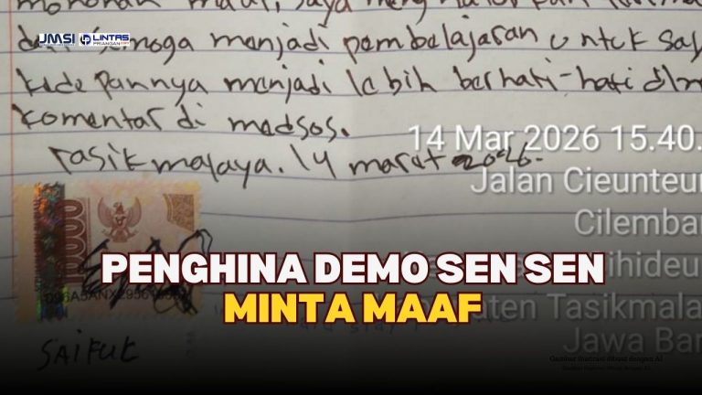 Penghina Demo Toko Sen Sen Tasikmalaya Akhirnya Minta Maaf