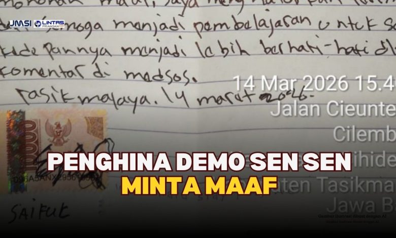 Penghina Demo Toko Sen Sen Tasikmalaya Akhirnya Minta Maaf