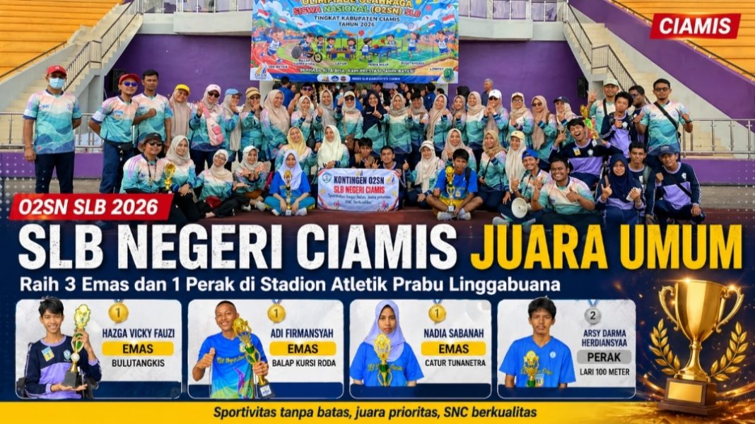 SLBN Ciamis Raih juara umum di o2sn 2026