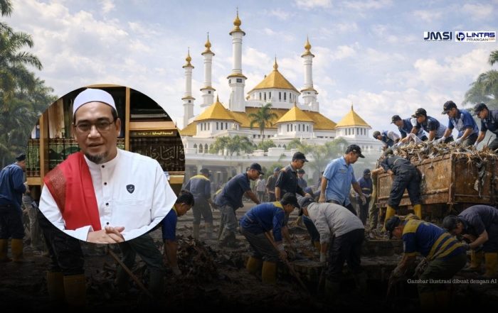 KH Tb Miftah Fauzi Bantu Pemkot Tangani Banjir