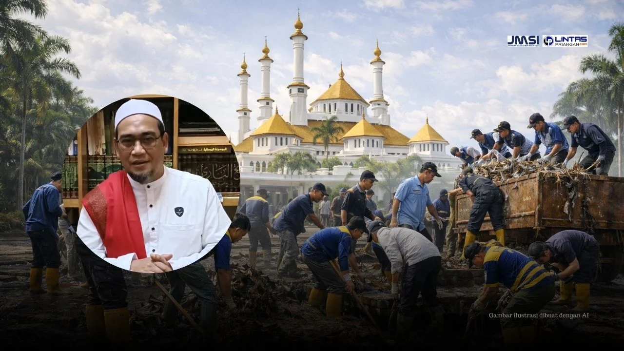 KH Tb Miftah Fauzi Bantu Pemkot Tangani Banjir