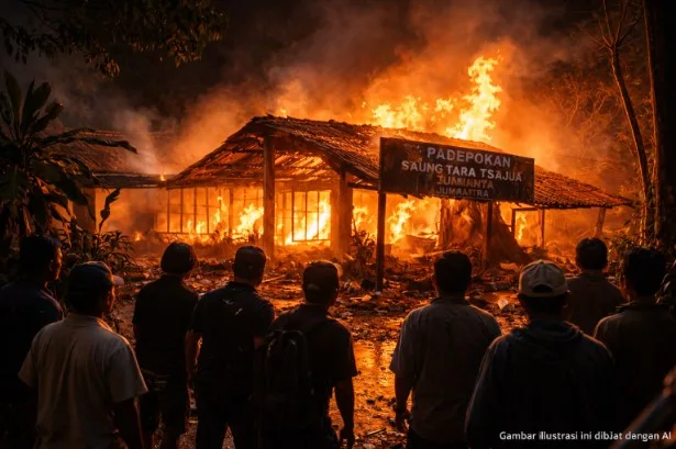padepokan STJ Tasikmalaya dibakar