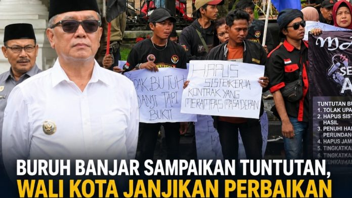 Buruh banjar mengadu di mayday walikota janjikan perbaikan