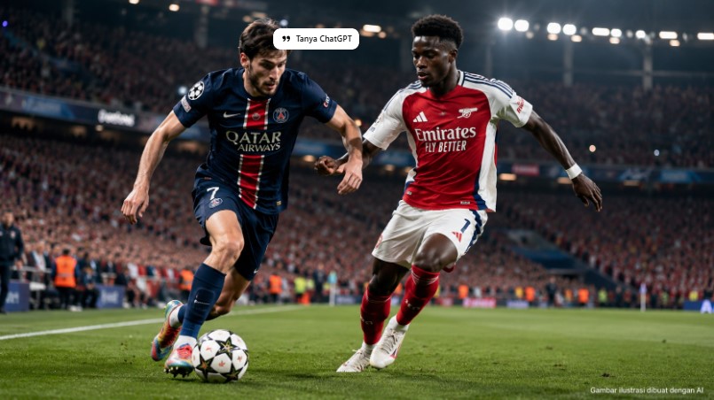 prediksi psg vs arsenal duel sayap - berita sepakbola lintas priangan