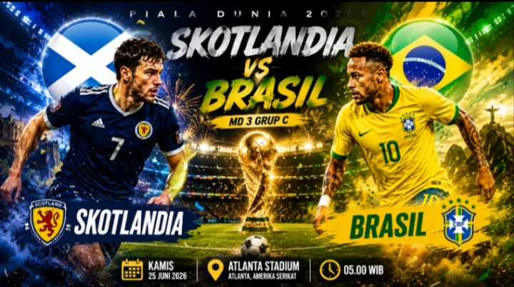 Prediksi skor Skotlandia vs Brasil - lintaspriangan