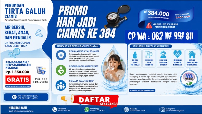 hadiah hari jadi ciamis dari perumdam tirta galuh ciamis - berita ciamis