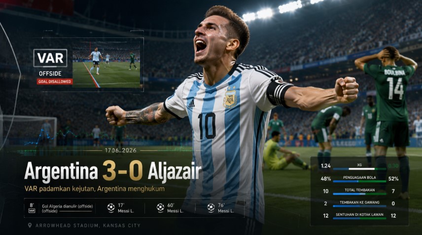 hasil Argentina vs Aljazair - Berita Piala Dunia 2026