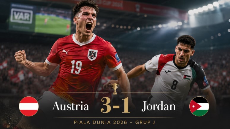 hasil Austria vs Jordan