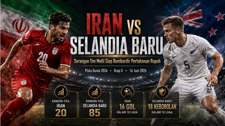 prediksi skor iran vs selandia baru - berita piala dunia 2026 lintas priangan