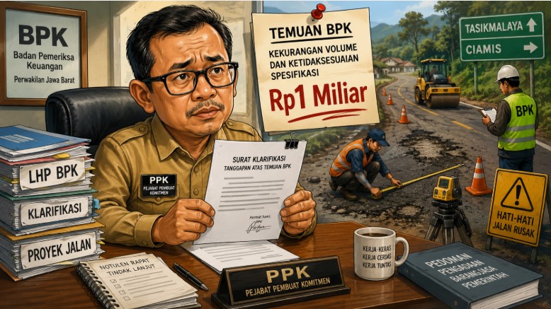proyek jalan tasikmalaya-ciamis jadi temuan bpk