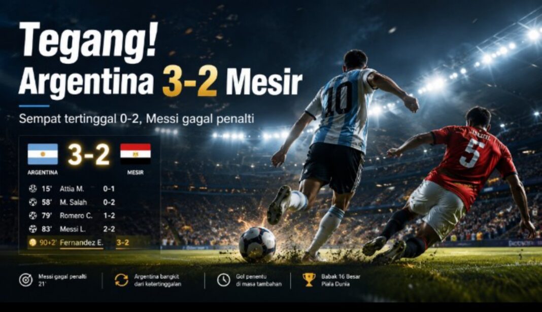 hasil Argentina vs Mesir - berita piala dunia terbaru