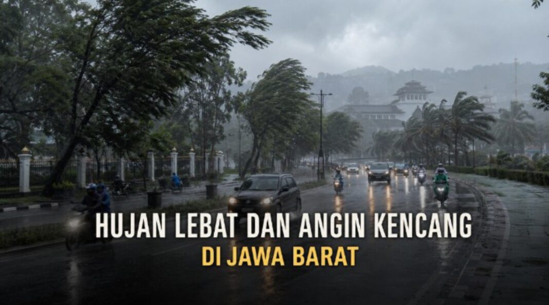 hujan lebat dan angin kencang di Jabar hari ini