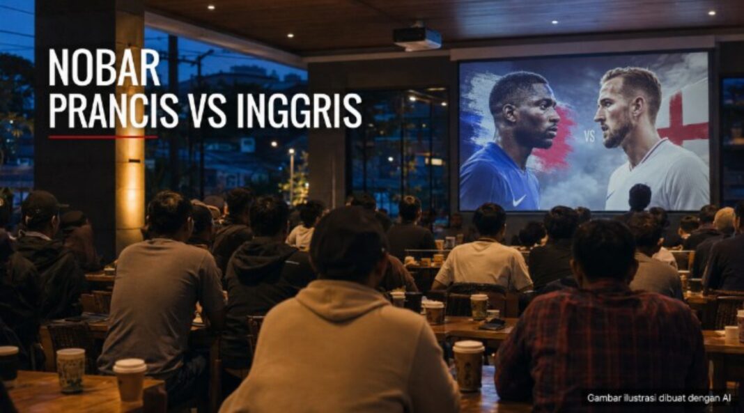 nobar Prancis vs Inggris