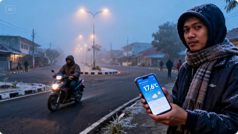 suhu dingin tasikmalaya capai 17 derajat - berita tasikmalaya